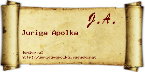 Juriga Apolka névjegykártya